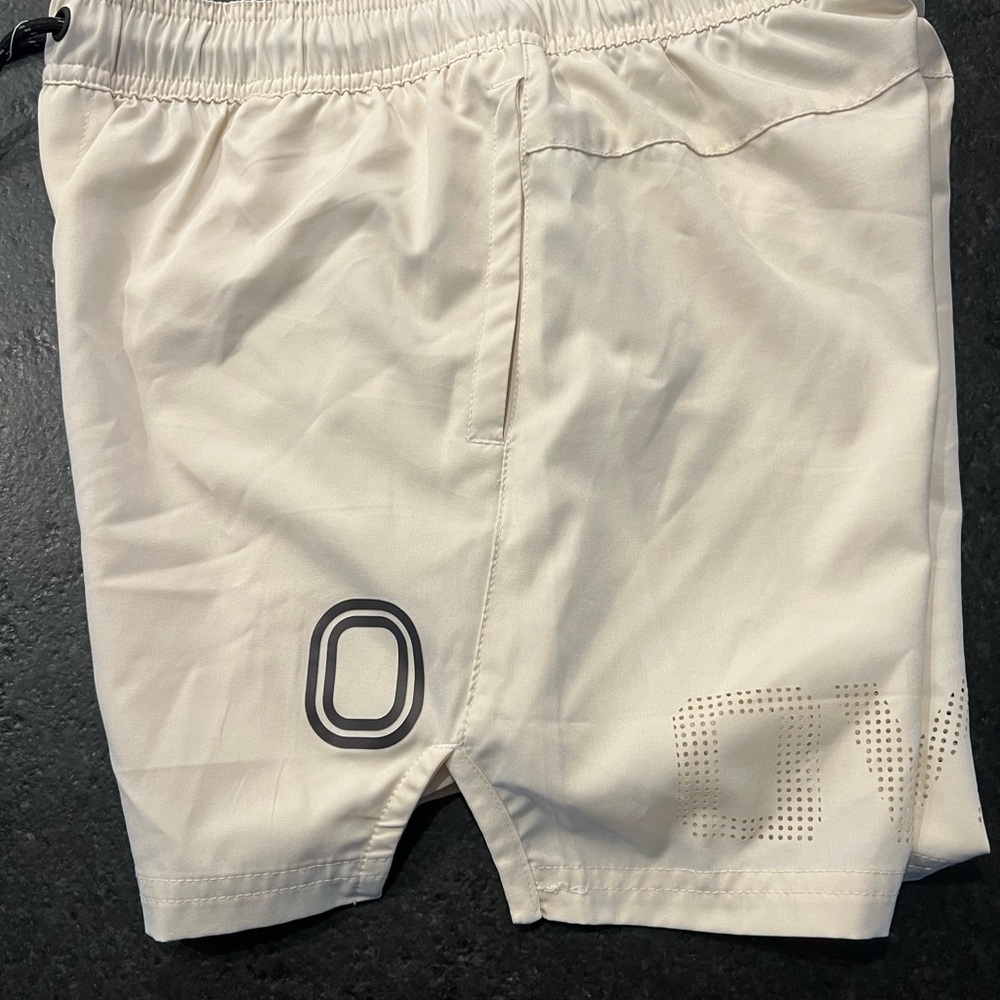 Kids White Athletic Shorts